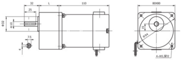 220V 7 RPM 80 mm Reduktorlu AC Motor
