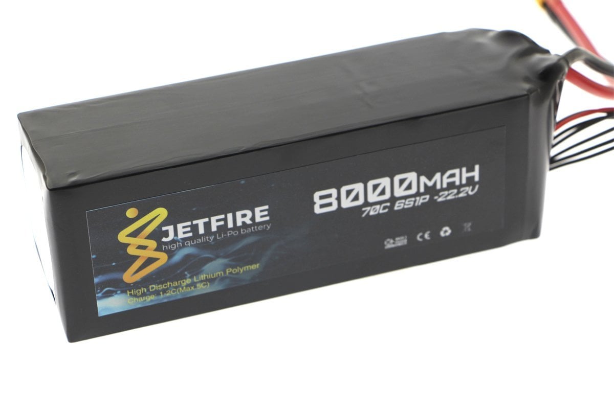 22.2V 8000mAh 70C Li-Po Batareya 6S JetFire Batareya
