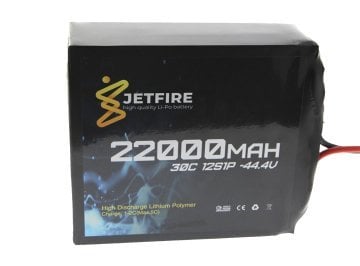 44.4V 22000mAh 30C Li-Po Batareya 12S JetFire Batareya