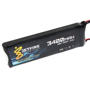 7.4V 3400mAh 40C Li-Po Batareya 2S JetFire Batareya
