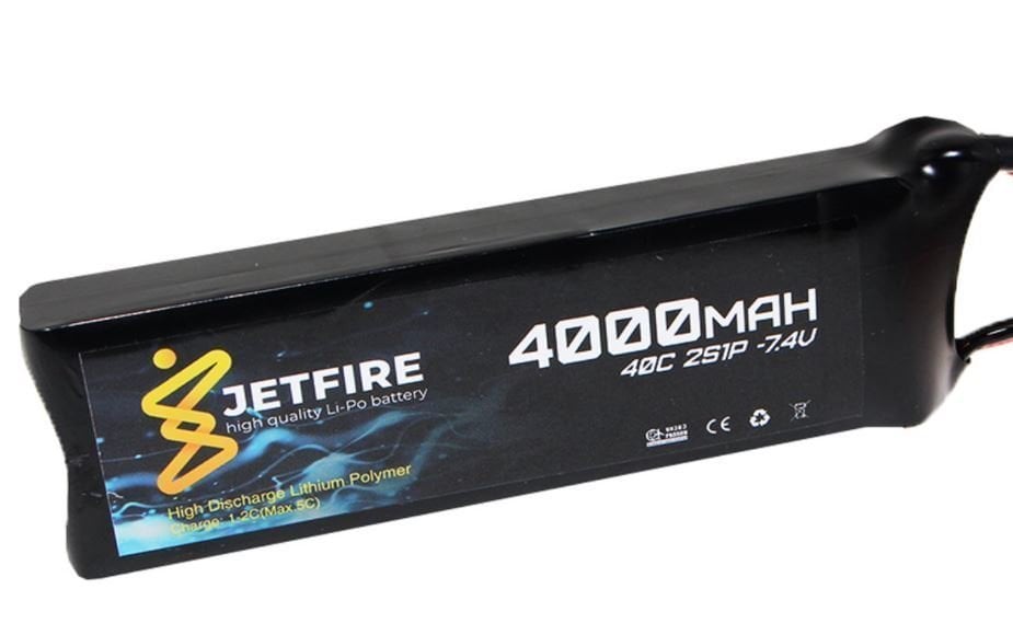 7.4V 4000mAh 40C Li-Po Batareya 2S JetFire Batareya