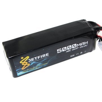 22.2V 5000mAh 40C Li-Po Batareya 6S JetFire Batareya