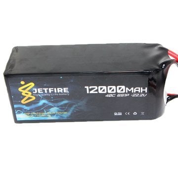 22.2V 12000mAh 40C Li-Po Batareya 6S JetFire Batareya