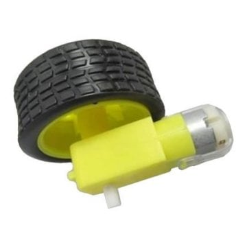 6V 250 RPM Motor və Təkər Dəsti