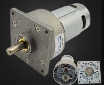 24V 400 RPM 60mm Reduktorlu Kvadrat Flanşlı DC Motor