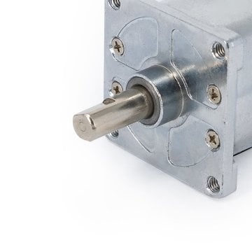 24V 200 RPM 42mm Reduktorlu Kvadrat Flanşlı Uzun DC Motor