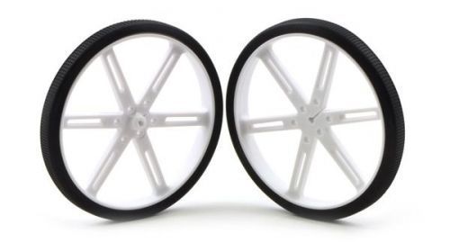 Pololu 70x8mm Təkər Cütü (Ağ)