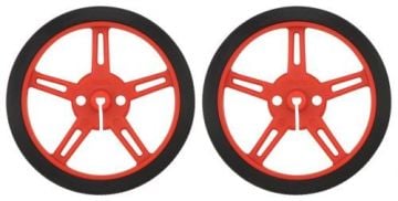 Pololu 60x8mm Təkər Cütü (Qırmızı)