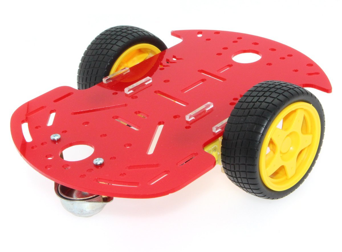 2WD Mobil Robot Platforması - Qırmızı