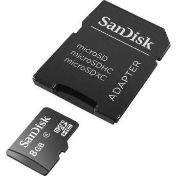 SanDisk 8GB microSDHC Yaddaş Kartı Class4 - Kart Adaptorlu