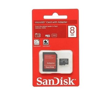 SanDisk 8GB microSDHC Yaddaş Kartı Class4 - Kart Adaptorlu