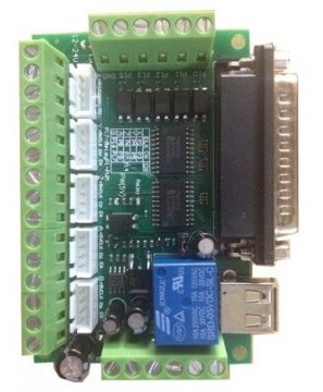 5 Oxlu LPT CNC Nəzarət Kartı PWM - Mavi