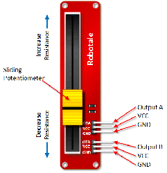 10kOhm Xətti Potensiometr - Linear Potentiometer