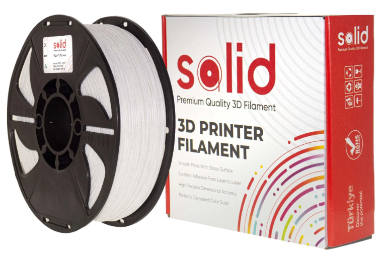 Solid Filament PLA Plus Ağ Simli - 1 kq