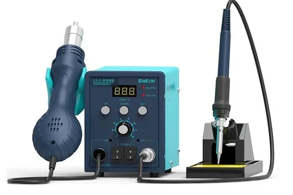 Bakon SBK8586 Tənzimlənəbilən 2 in 1 İsti Hava Lehimləmə Stansiyası