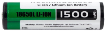 Orion 3.7V 1500mAh 18650L Li-ion Şarjlı Batareya - Başlı