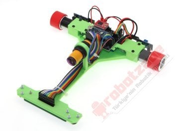 GinBot 2WD Xətt İzləyən Robot Dəsti Enkoderli
