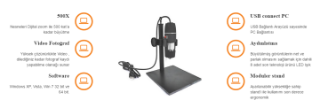 Rəqəmsal Mikroskop Sunline S-07 500X USB