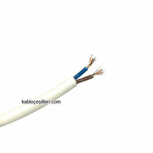 Marketcik 2x0,50mm Mavi Renkli Dekoratif Örgülü Kumaş Kablo, 100 Metrelik Paket