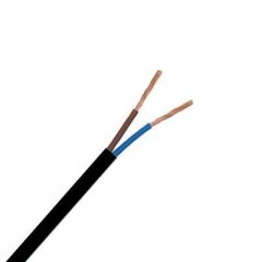 2x1,5 mm Siyah TTR Kablo, Çok Damarlı Tesisat Kablosu, 1 metre