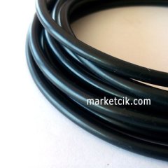 Kablocesitleri 2x0,50 mm Dekoratif Askı Abajur İçin Yuvarlak Siyah TTR Kablo, 5 Metre