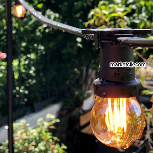 Sıralı Bahçe Aydınlatma, Seyyar Bahçe Işıklandırma Kablosu 50 cm Aralıklı