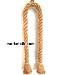 Ağaç ve Kütük Aydınlatma için 2 Ucu Duylu 2cm Dekoratif Halat Sarkıt, 1-2-3-4-5 metre 3 Metre - Porselen Duy