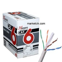 Nexans Cat6 Veri İletişim Data İnternet Kablosu, METRE SATIŞ 60 Metre