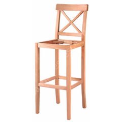 Ham Ahşap Çapraz Döşemeli Bar Taburesi 003