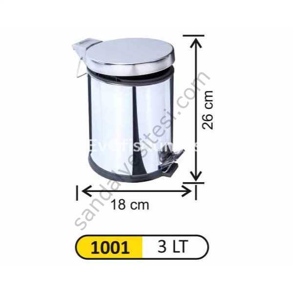 3 Litre Pedallı Çöp Kovası