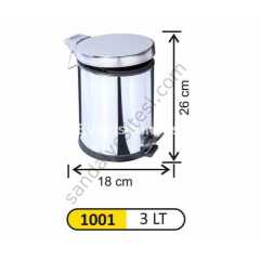 3 Litre Pedallı Çöp Kovası