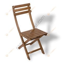Ador Katlanabilir Ahşap Balkon Sandalyesi Ceviz