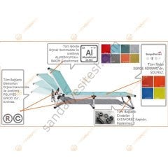 Alüminyum Portatif katlanır Şezlong 003