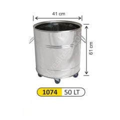 Ameliyathane Çöp Kovası Paslanmaz 50 Litre