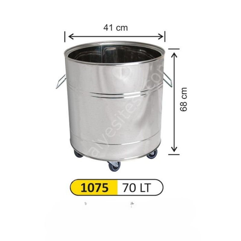 Ameliyathane Çöp Kovası Paslanmaz 70 Litre