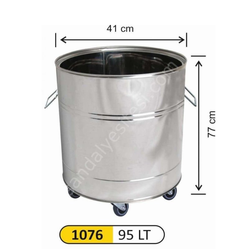 Ameliyathane Çöp Kovası Paslanmaz 95 Litre
