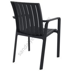 Slim PP Dış Mekan Sandalye Siyah