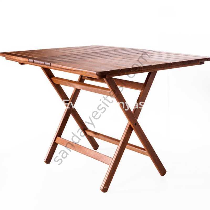 Anka Katlanır Ahşap Masa 80x80