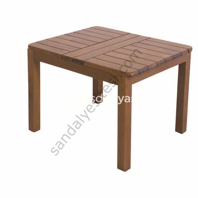 Anka Sabit Ayak Ahşap Masa 70x70
