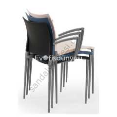 Arma Alüminyum Ayaklı PP Plastik Sandalye Mavi