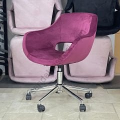 Store Krom Ayaklı Çalışma Koltuğu Bordo
