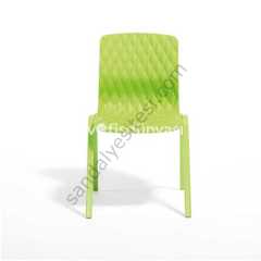 Juve Metal Ayaklı PP Plastik Sandalye Yeşil