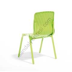 Juve Metal Ayaklı PP Plastik Sandalye Yeşil