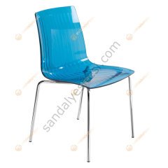 Tokyo Metal Ayaklı Polikarbon Sandalye Mavi