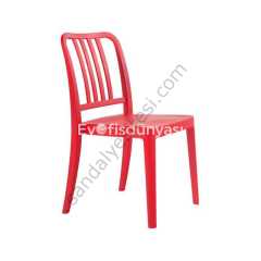 Kamer PP Plastik Sandalye Kırmızı
