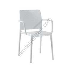 Vakame PP Kollu Plastik Sandalye Beyaz