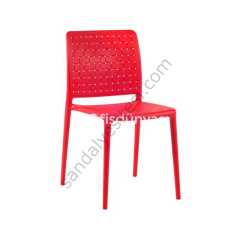 Vakame PP Plastik Sandalye Kırmızı