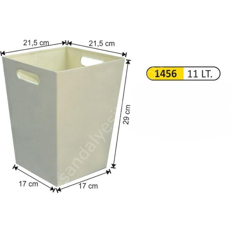 Konik Boyalı Çöp Kovası 11 Litre