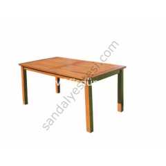Bodrum Ahşap Sabit Ayaklı Masa 90x180