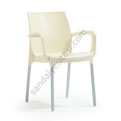 Lermi Alüminyum Ayaklı Kollu Plastik Sandalye